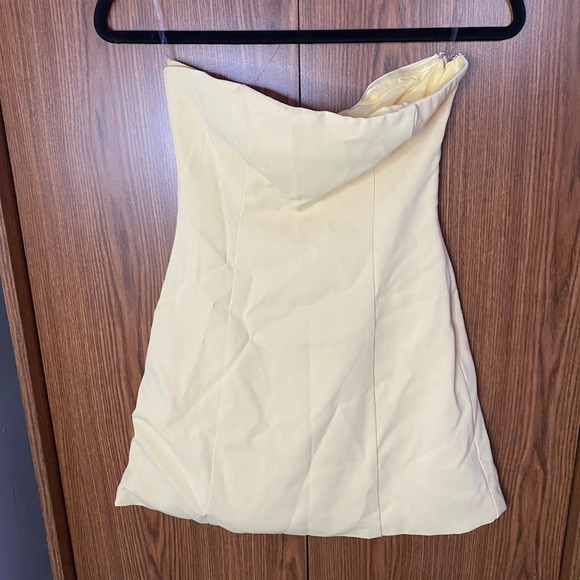 Peppermayo Dresses & Skirts - Peppermayo Mini Dress Womens US 2 Yellow Strapless Bodycon Party Cocktail
